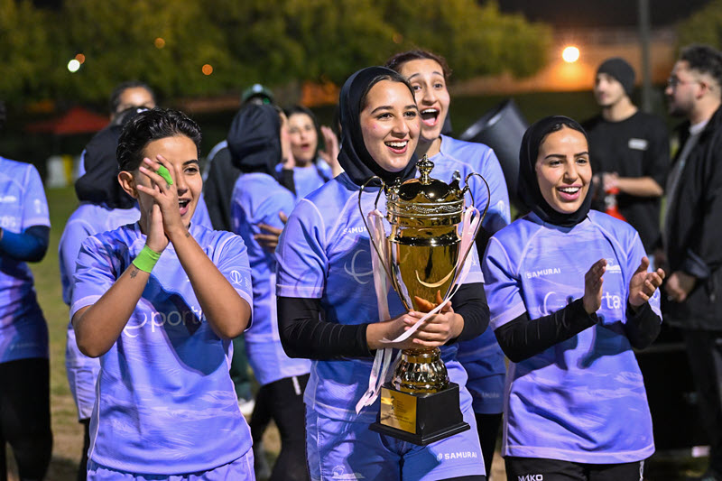 Rugby action at Salwa Garden Village