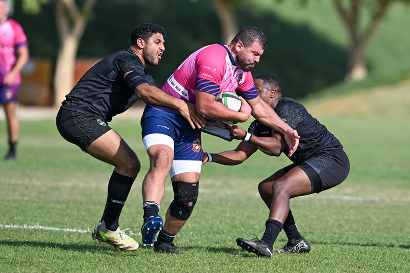 Rugby lineout at Salwa Garden Village