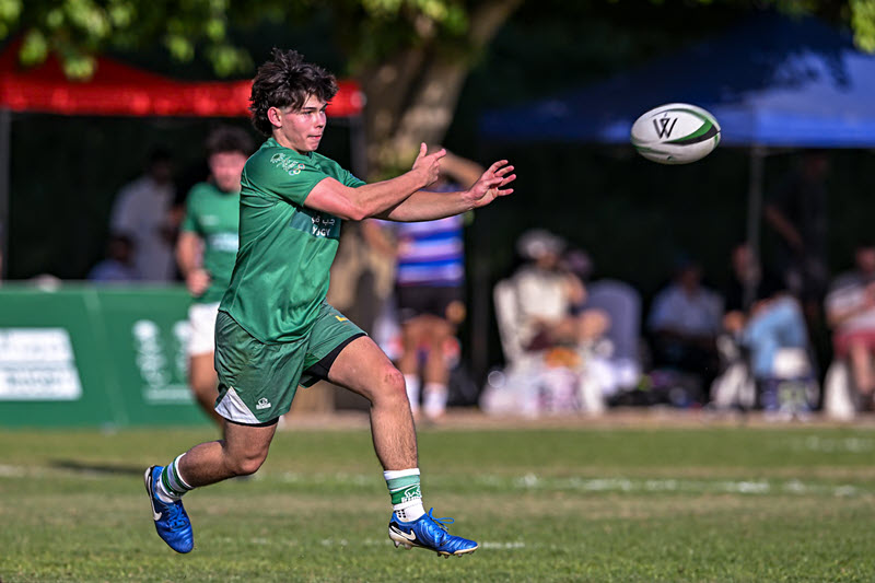 Rugby match action at Salwa Garden Village
