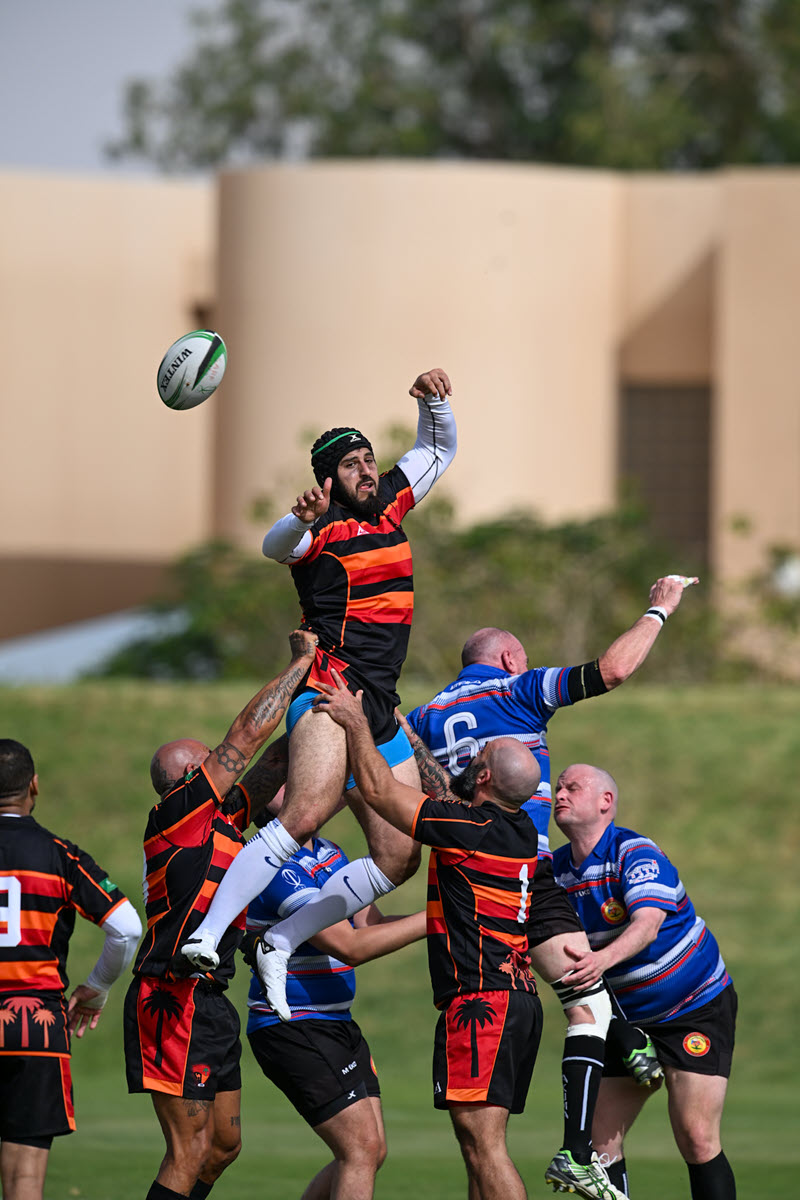 Rugby team at Salwa Garden Village